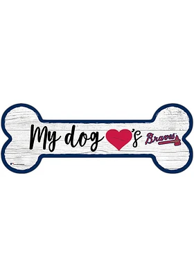 Atlanta Braves Dog Bone 6x12 Sign
