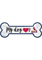 St Louis Cardinals Dog Bone 6x12 Sign