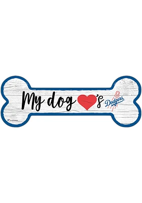 Los Angeles Dodgers Dog Bone 6x12 Sign