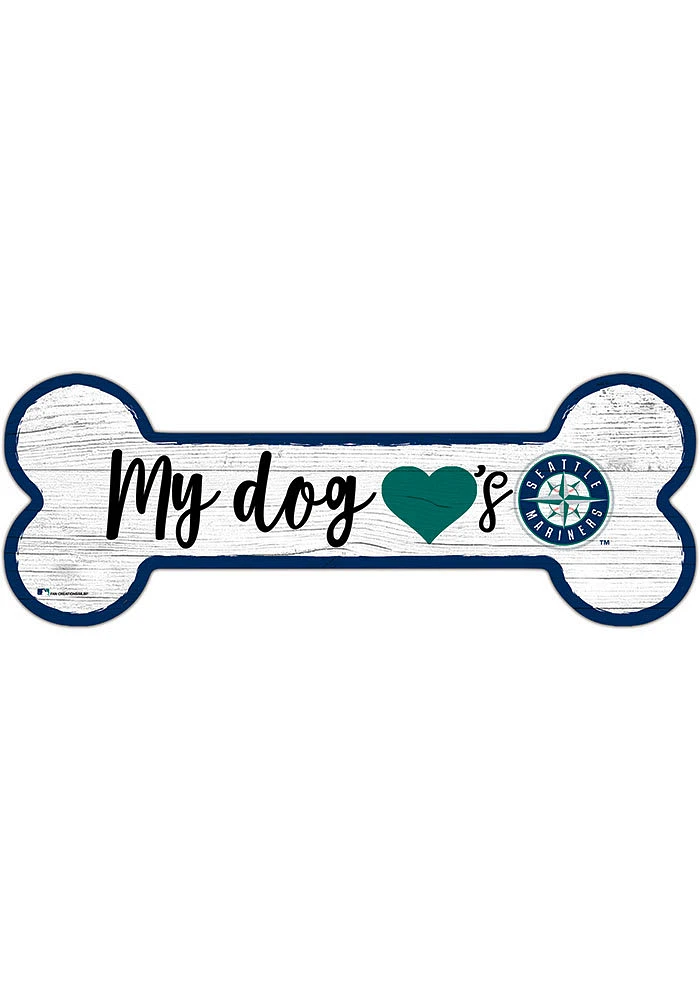 Seattle Mariners Dog Bone 6x12 Sign