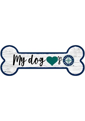 Seattle Mariners Dog Bone 6x12 Sign