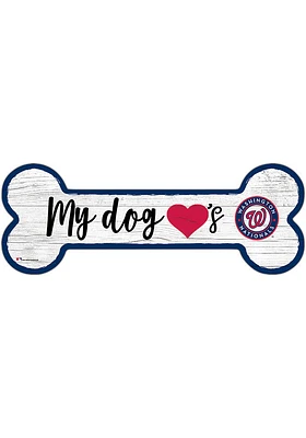 Washington Nationals Dog Bone 6x12 Sign