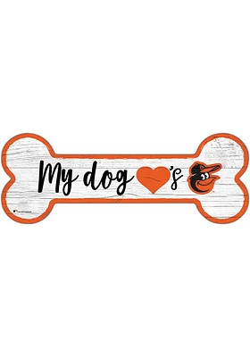 Baltimore Orioles Dog Bone 6x12 Sign