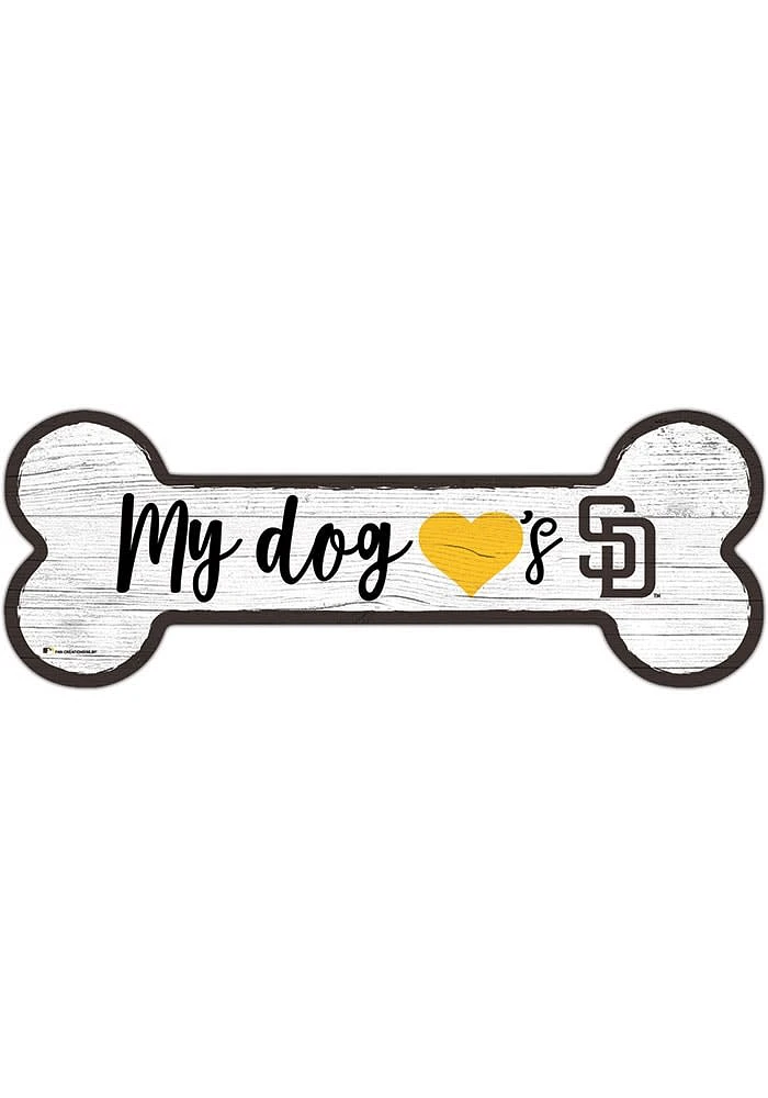 San Diego Padres Dog Bone 6x12 Sign