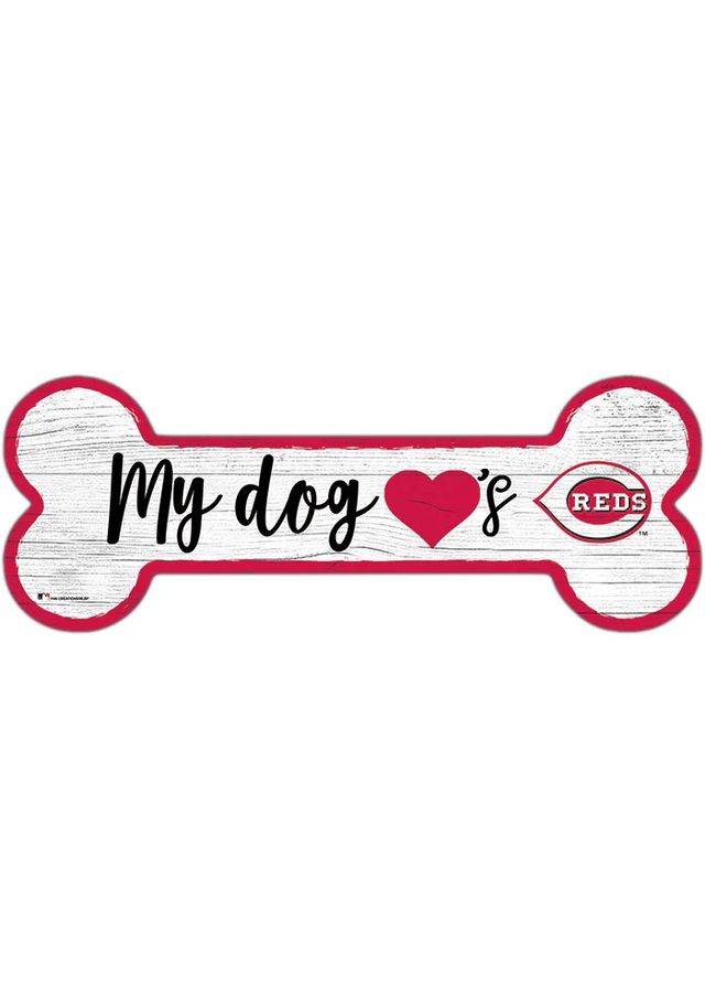 Cincinnati Reds Dog Bone 6x12 Sign