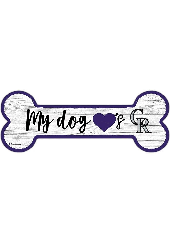 Colorado Rockies Dog Bone 6x12 Sign