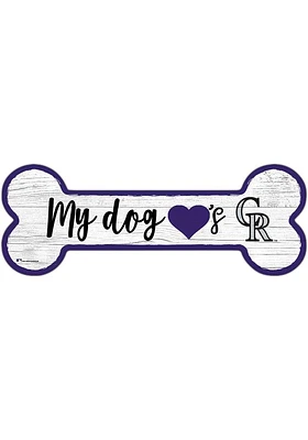 Colorado Rockies Dog Bone 6x12 Sign