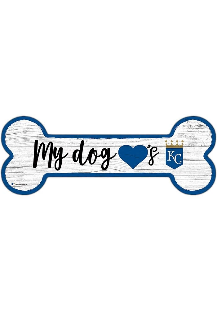 Kansas City Royals Dog Bone 6x12 Sign - Blue