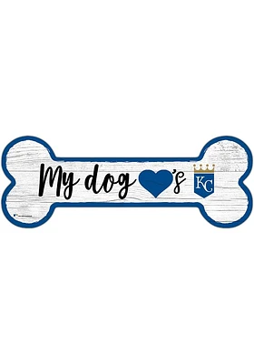 Kansas City Royals Dog Bone 6x12 Sign - Blue