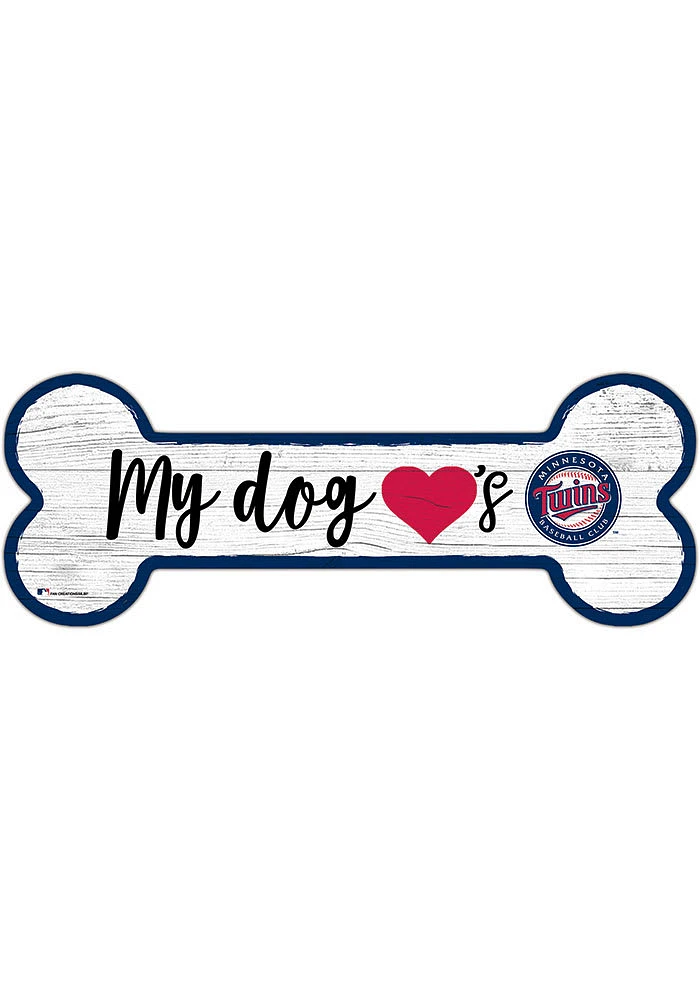 Minnesota Twins Dog Bone 6x12 Sign