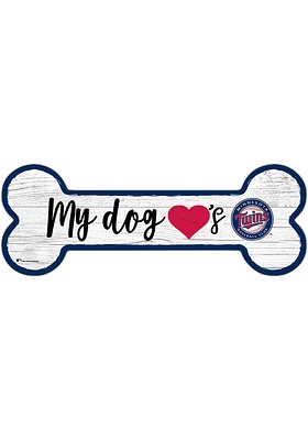 Minnesota Twins Dog Bone 6x12 Sign