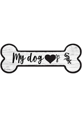 Chicago White Sox Dog Bone 6x12 Sign