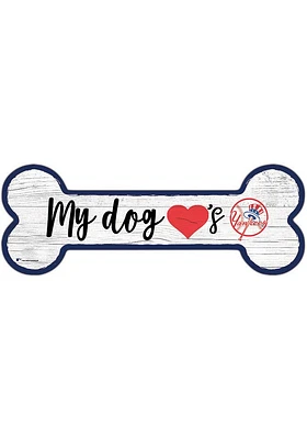 New York Yankees Dog Bone 6x12 Sign