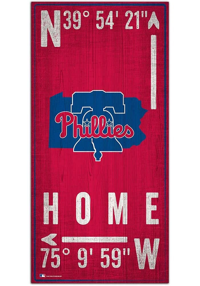 Philadelphia Phillies Coordinate Sign - Red