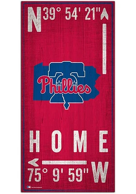 Philadelphia Phillies Coordinate Sign - Red