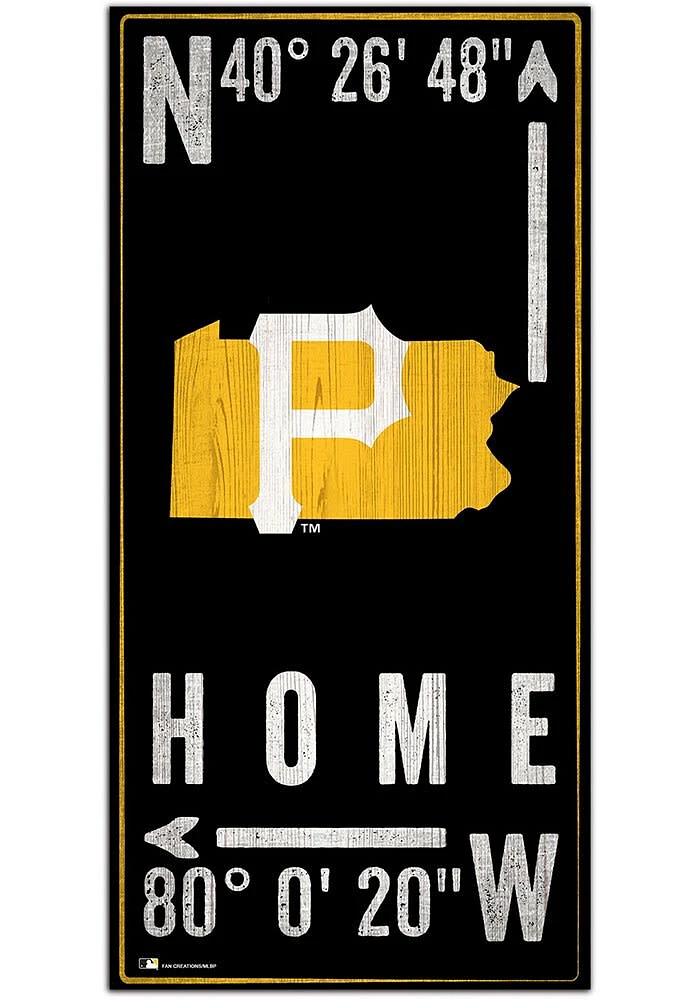 Pittsburgh Pirates Coordinate Sign