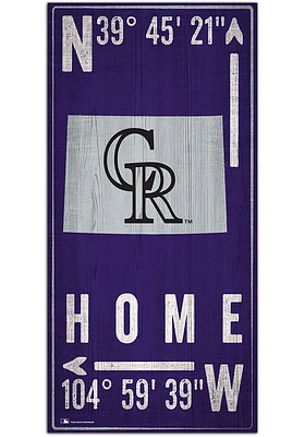 Colorado Rockies Coordinate Sign