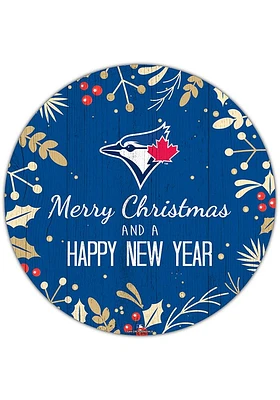 Toronto Blue Jays Merry Christmas and New Year Circle Sign