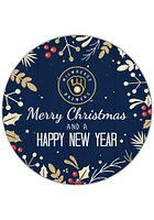 Milwaukee Brewers Merry Christmas and New Year Circle Sign