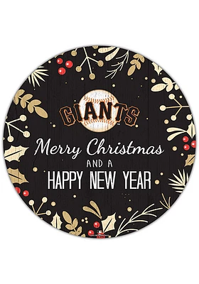 San Francisco Giants Merry Christmas and New Year Circle Sign
