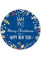 Kansas City Royals Merry Christmas and New Year Circle Sign - Blue