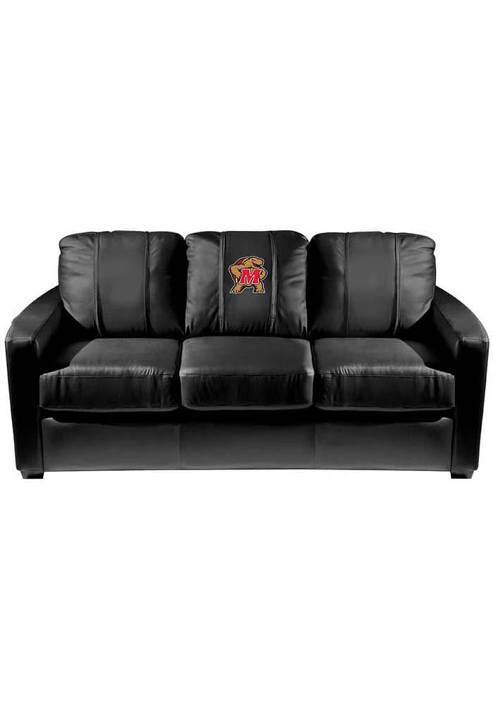 Black Maryland Terrapins Faux Leather Sofa