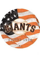 San Francisco Giants Team Color Flag 12 Inch Circle Sign