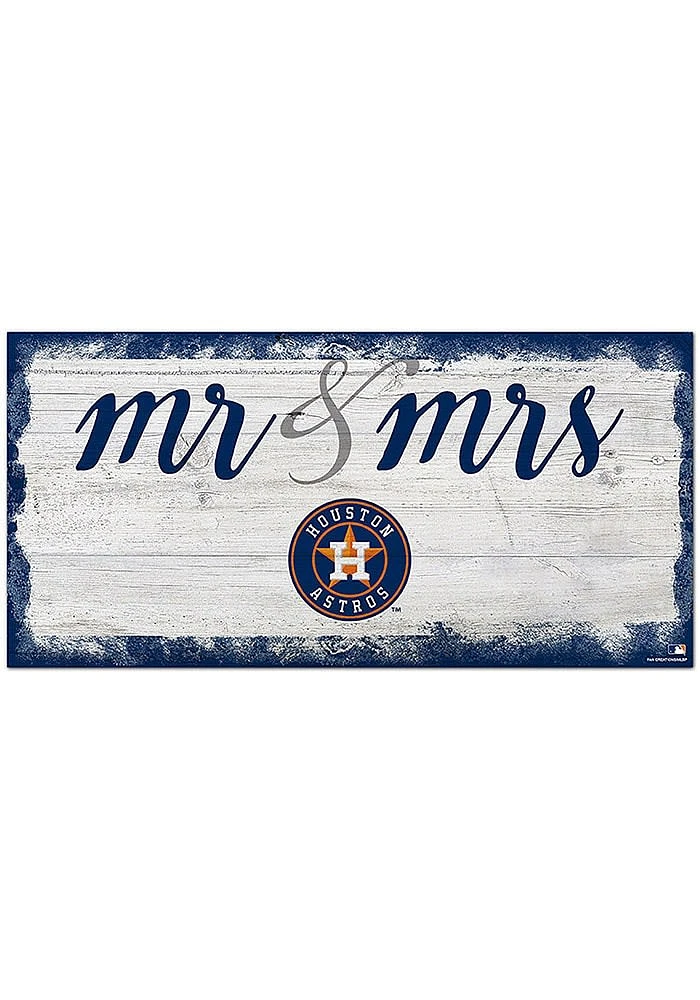 Houston Astros Script Mr and Mrs Sign