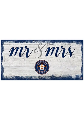 Houston Astros Script Mr and Mrs Sign