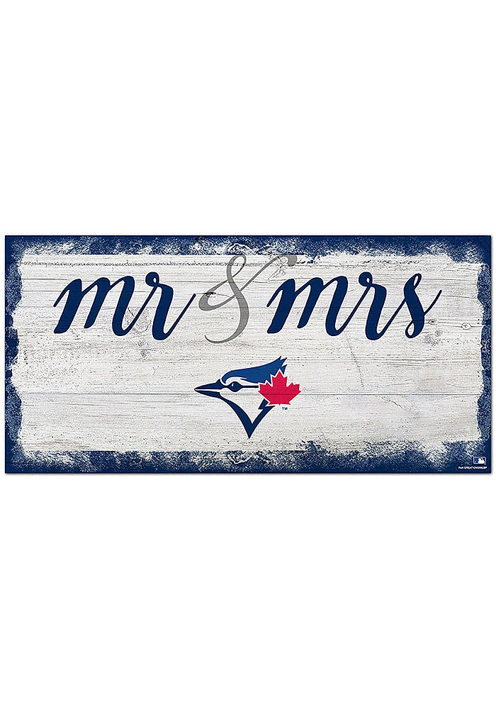 Toronto Blue Jays Script Mr and Mrs Sign