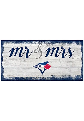 Toronto Blue Jays Script Mr and Mrs Sign