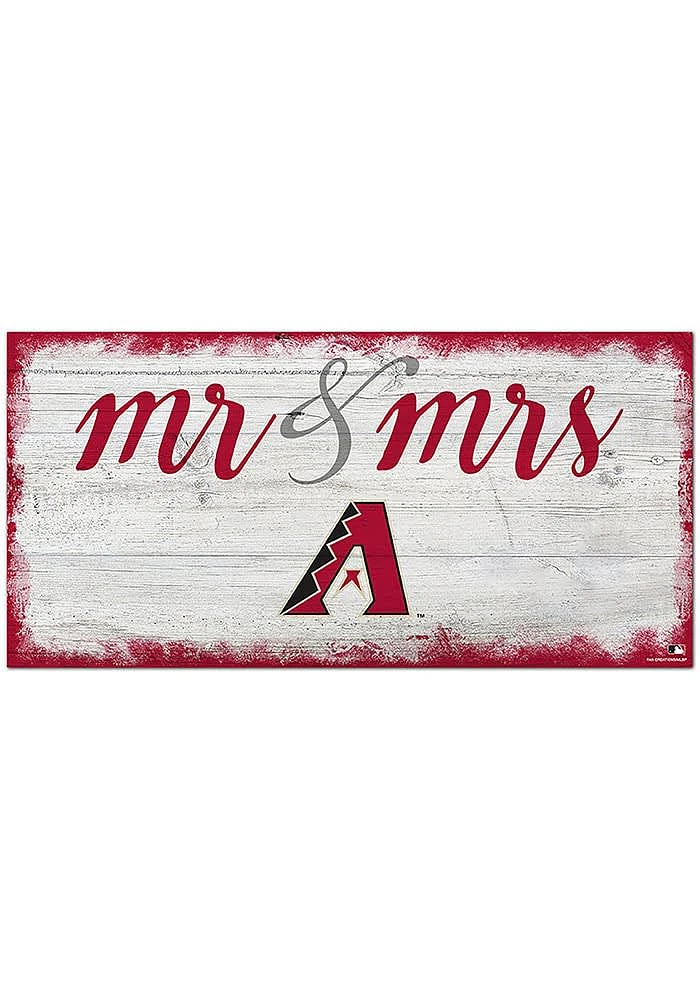 Arizona Diamondbacks Script Mr and Mrs Sign