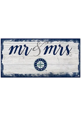 Seattle Mariners Script Mr and Mrs Sign