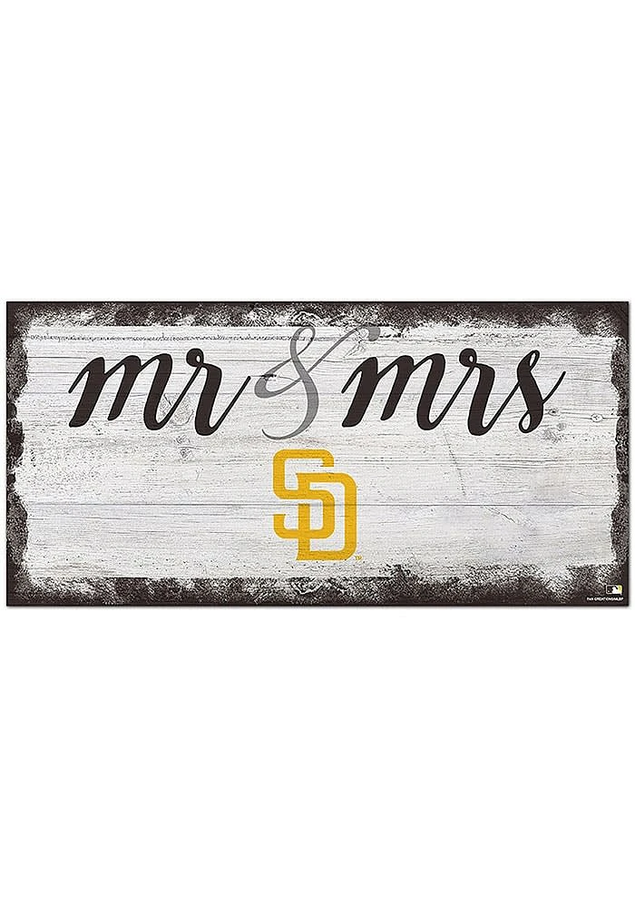 San Diego Padres Script Mr and Mrs Sign