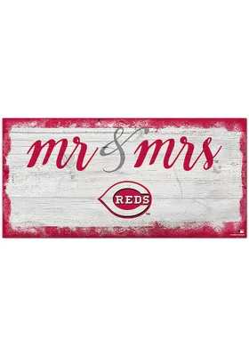 Cincinnati Reds Script Mr and Mrs Sign