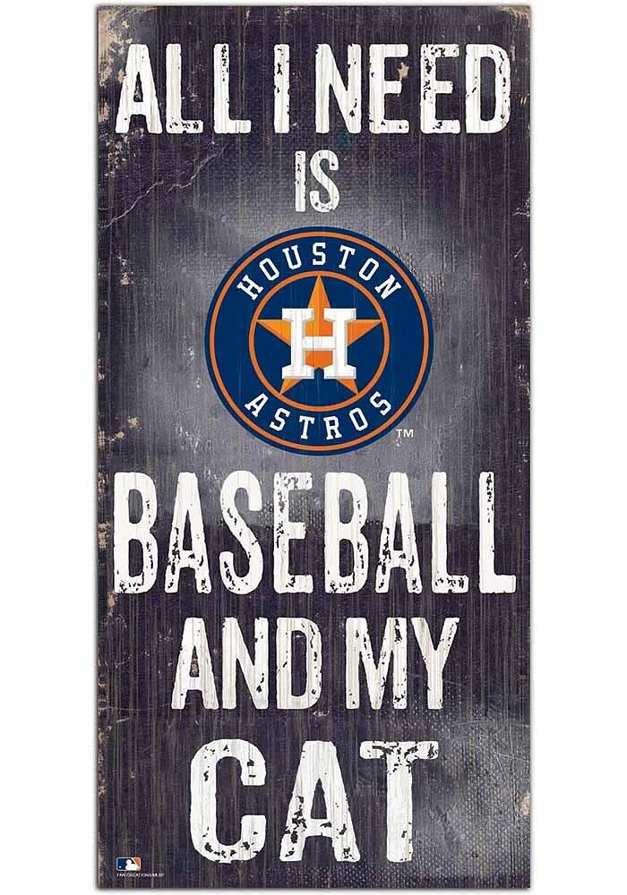 Houston Astros Baseball and My Cat Sign