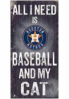 Houston Astros Baseball and My Cat Sign