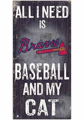 Atlanta Braves Baseball and My Cat Sign