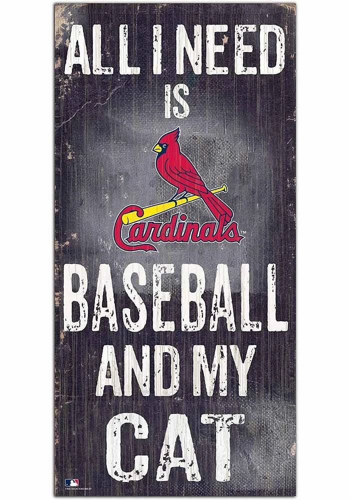 St Louis Cardinals Baseball and My Cat Sign