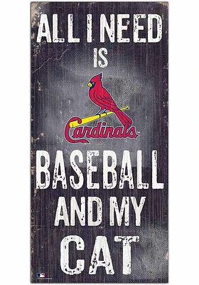 St Louis Cardinals Baseball and My Cat Sign
