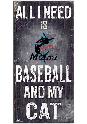 Miami Marlins Baseball and My Cat Sign