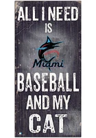 Miami Marlins Baseball and My Cat Sign