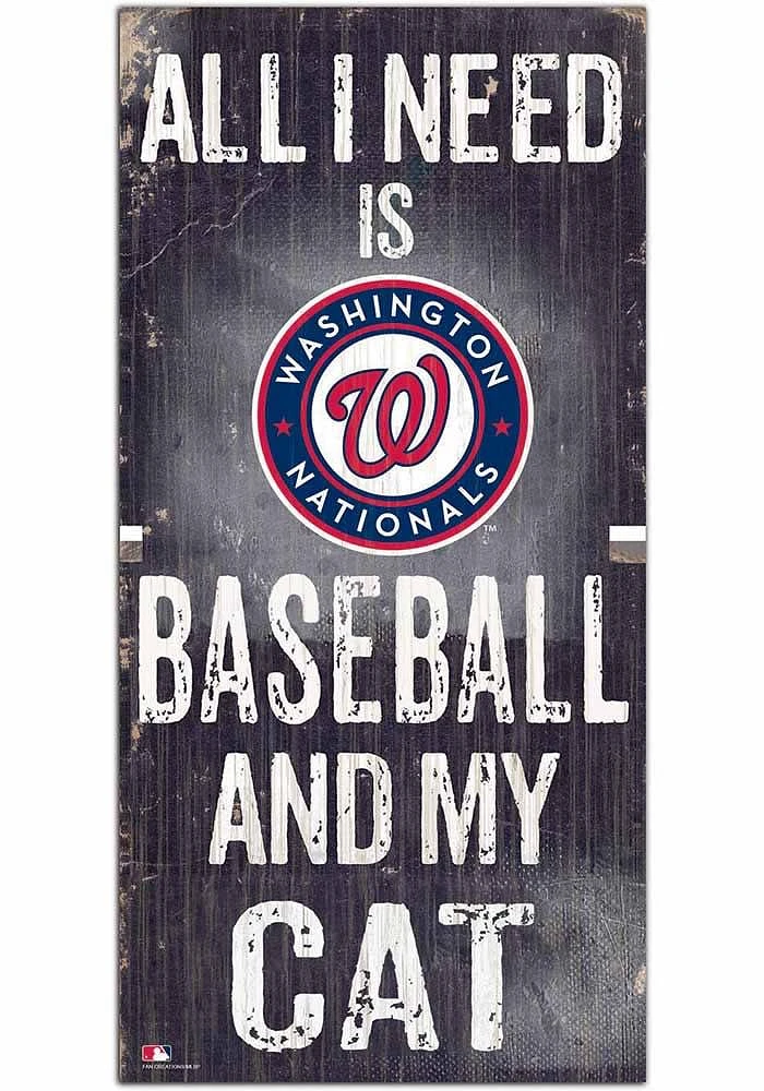Washington Nationals Baseball and My Cat Sign