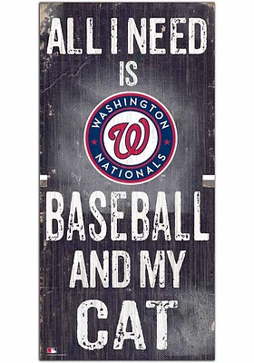 Washington Nationals Baseball and My Cat Sign