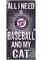Washington Nationals Baseball and My Cat Sign