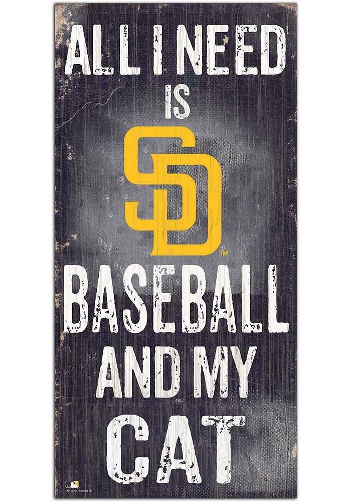San Diego Padres Baseball and My Cat Sign