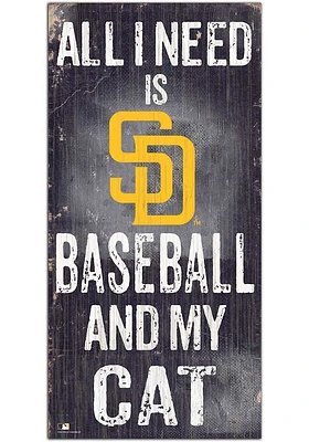 San Diego Padres Baseball and My Cat Sign