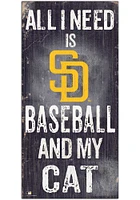 San Diego Padres Baseball and My Cat Sign