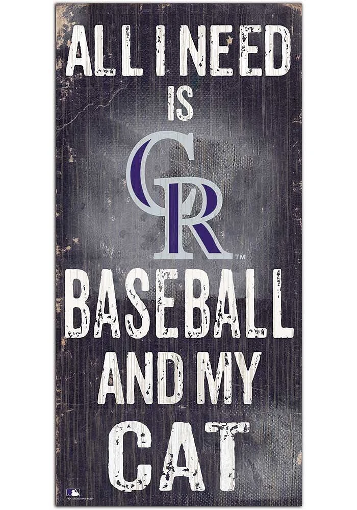 Colorado Rockies Baseball and My Cat Sign