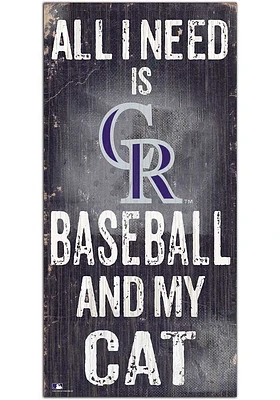 Colorado Rockies Baseball and My Cat Sign
